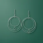 green hoop earrings image